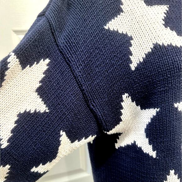 Perry Ellis Vintage 1980s American Flag Intarsia Knit Evil Knievel Levis Sweater - Picture 6 of 10